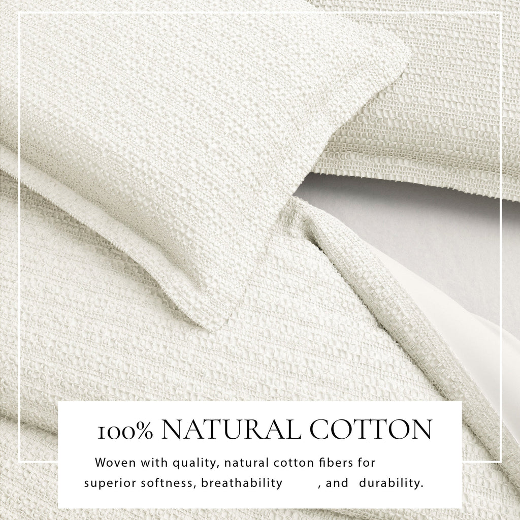100% Cotton Honeycomb Waffle Duvet Set - Mattea, photo 8 of 42
