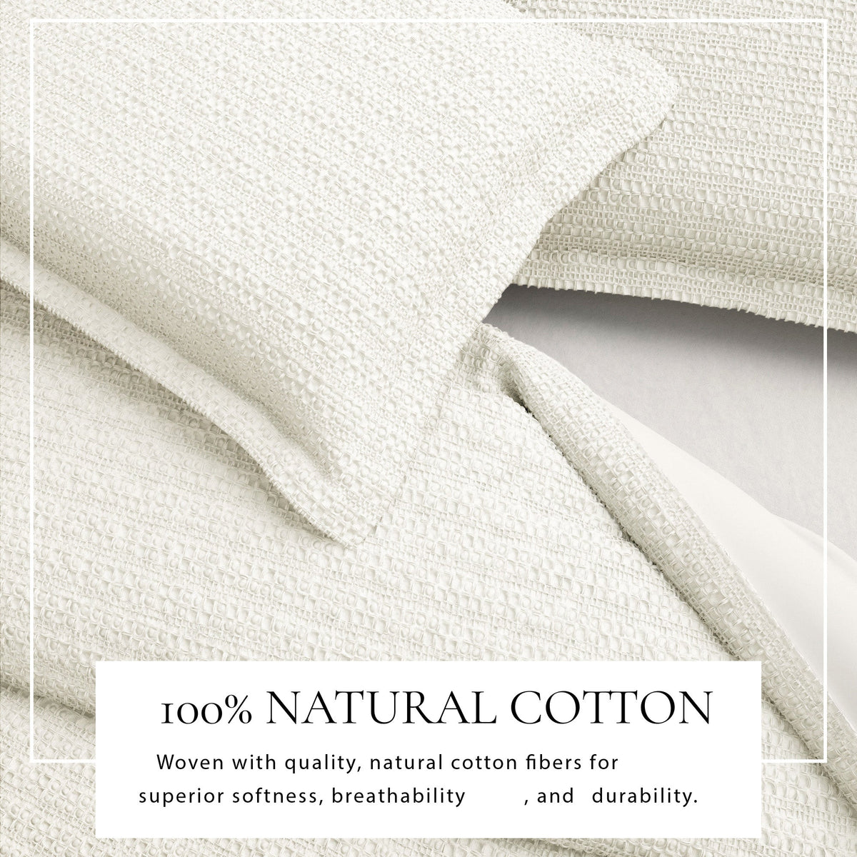 100% Cotton Honeycomb Waffle Duvet Set - Mattea, photo 8 of 42