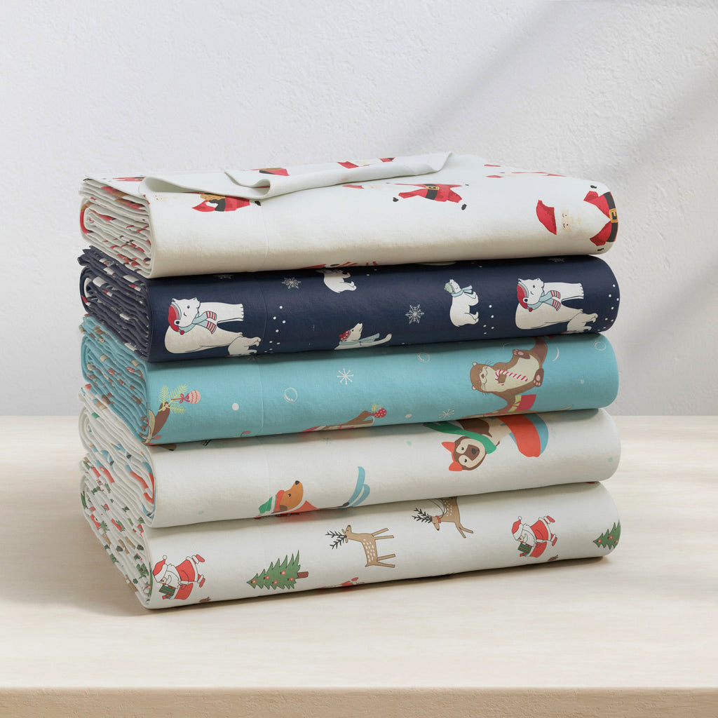 Turkish Cotton Christmas Flannel Sheet Set - Whittaker, photo 40 of 69