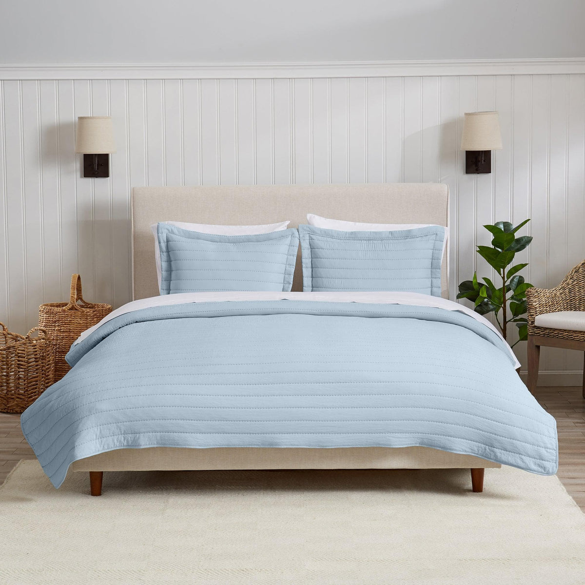 Solid Striped Quilt - Virginia Collection, photo 18 of 35