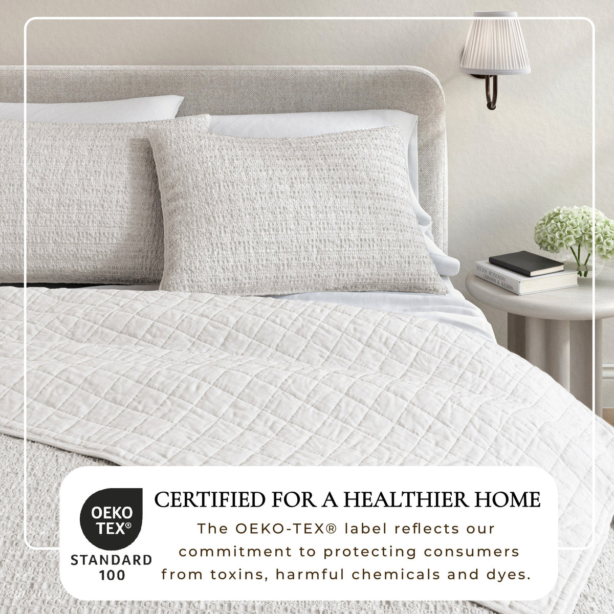 100% Cotton Honeycomb Waffle Garment Washed Quilt Set, photo 26 of 42