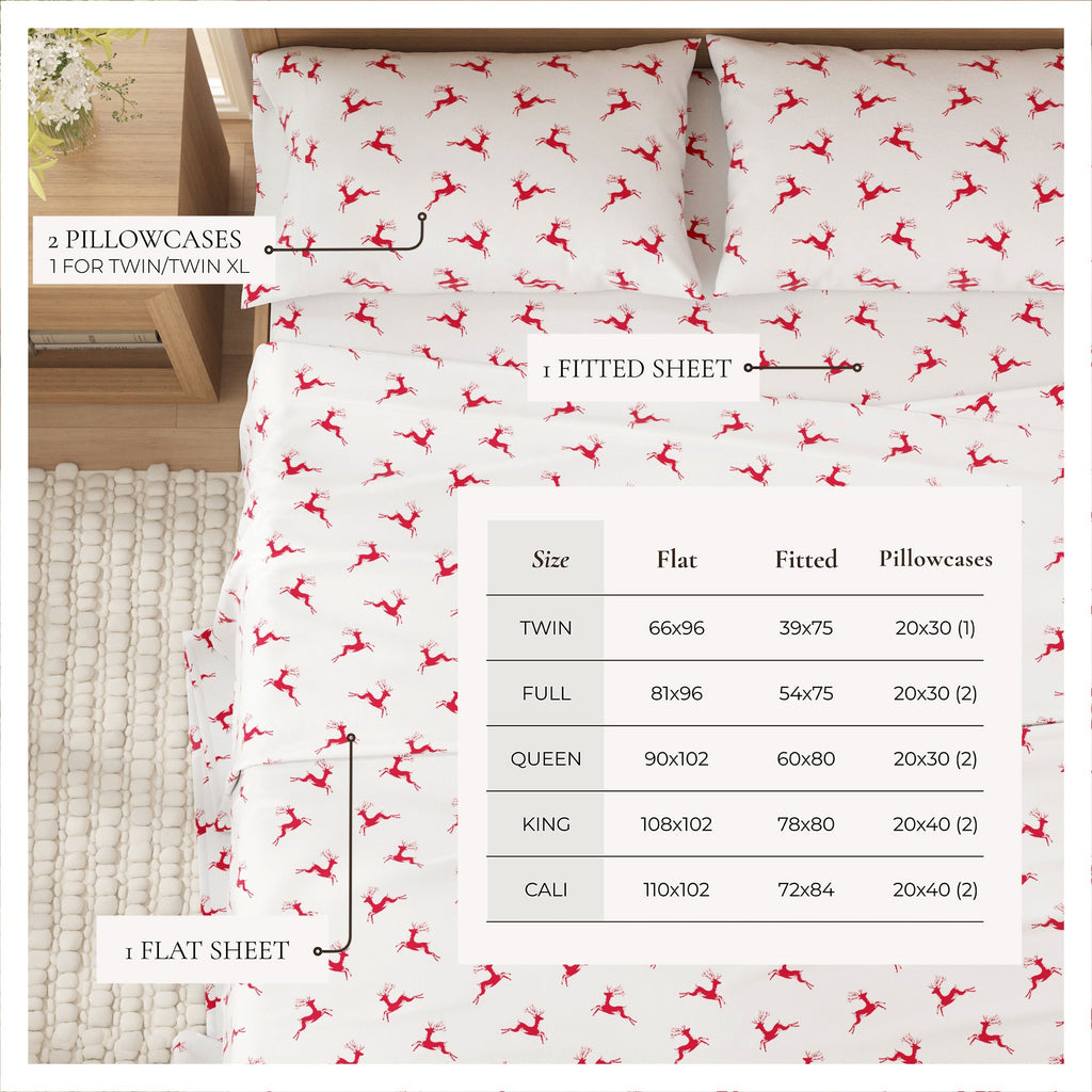 Turkish Cotton Christmas Flannel Sheet Set - Whittaker, photo 27 of 69