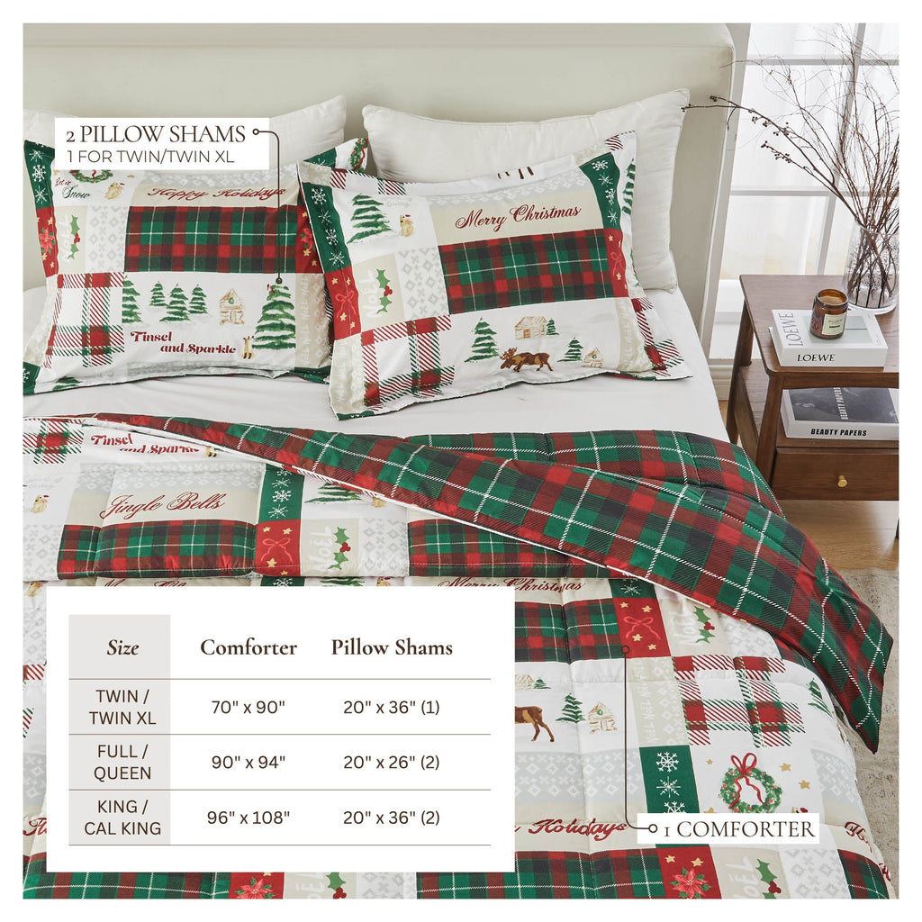 Reversible Christmas Comforter and Sham Set - Holiday Lodge, photo 53 of 120