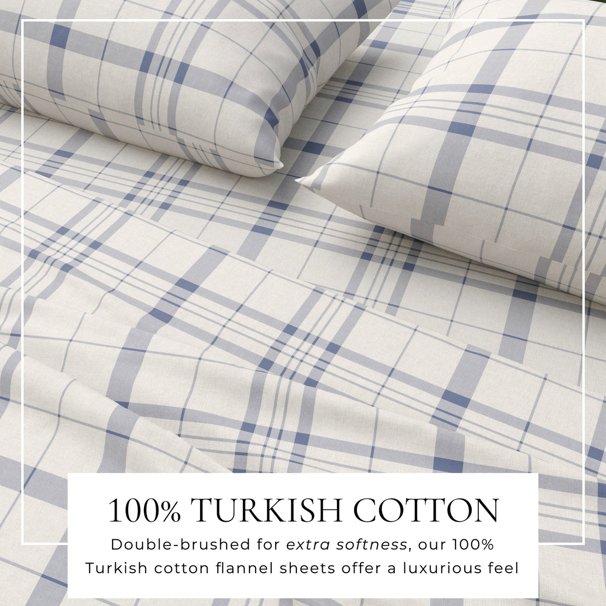 Turkish Cotton Flannel Sheet Set - Plaid & Stripe Collection, photo 2 of 30
