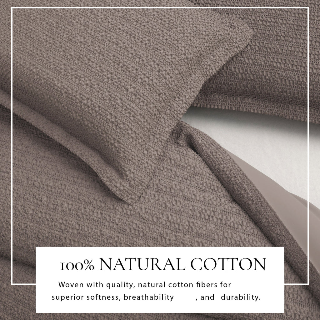 100% Cotton Honeycomb Waffle Duvet Set - Mattea, photo 26 of 42