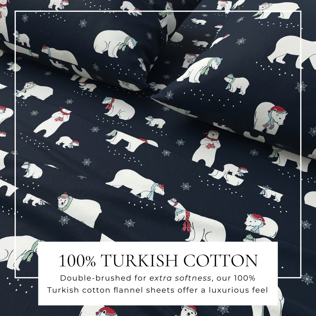 Turkish Cotton Christmas Flannel Sheet Set - Whittaker, photo 2 of 69