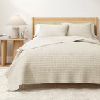 100% Cotton Honeycomb Waffle Garment Washed Quilt Set, photo 7 of 42