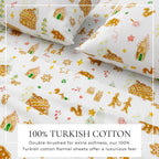 Turkish Cotton Flannel Sheet Set - Kids' Christmas, photo 8 of 12