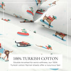 Turkish Cotton Christmas Flannel Sheet Set - Whittaker, photo 36 of 69