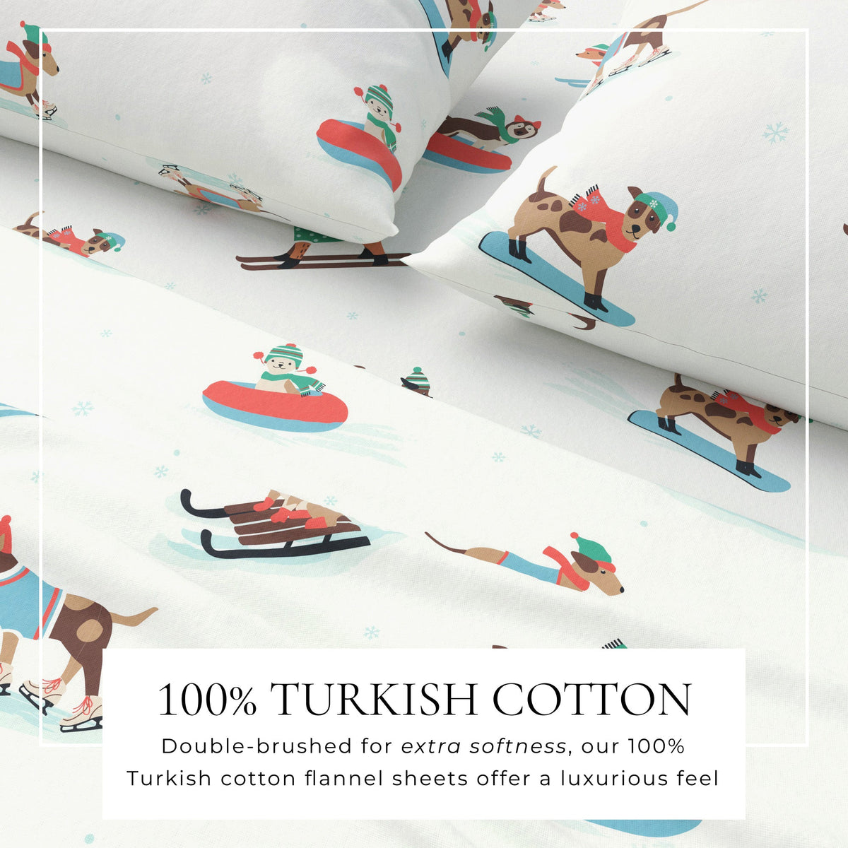 Turkish Cotton Christmas Flannel Sheet Set - Whittaker, photo 36 of 69
