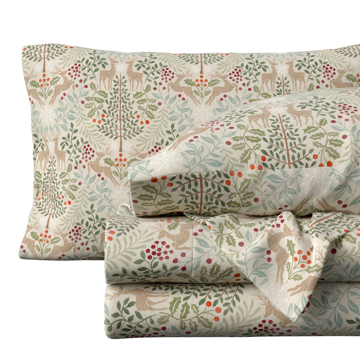 Turkish Cotton Flannel Sheet Set - Elevated Holiday, photo 38 of 48
