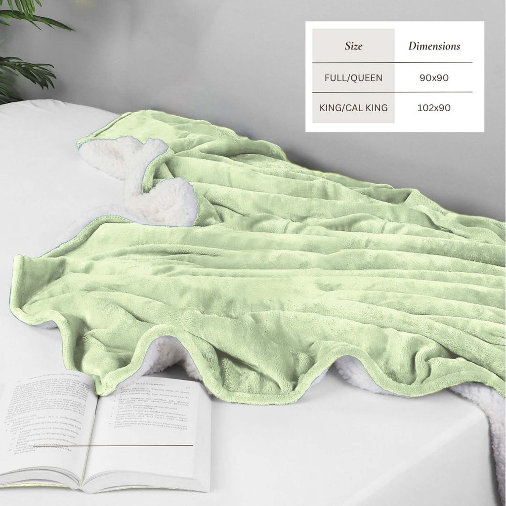 Velvet Plush Sherpa Bed Blanket - Sherpa Fleece, photo 62 of 69