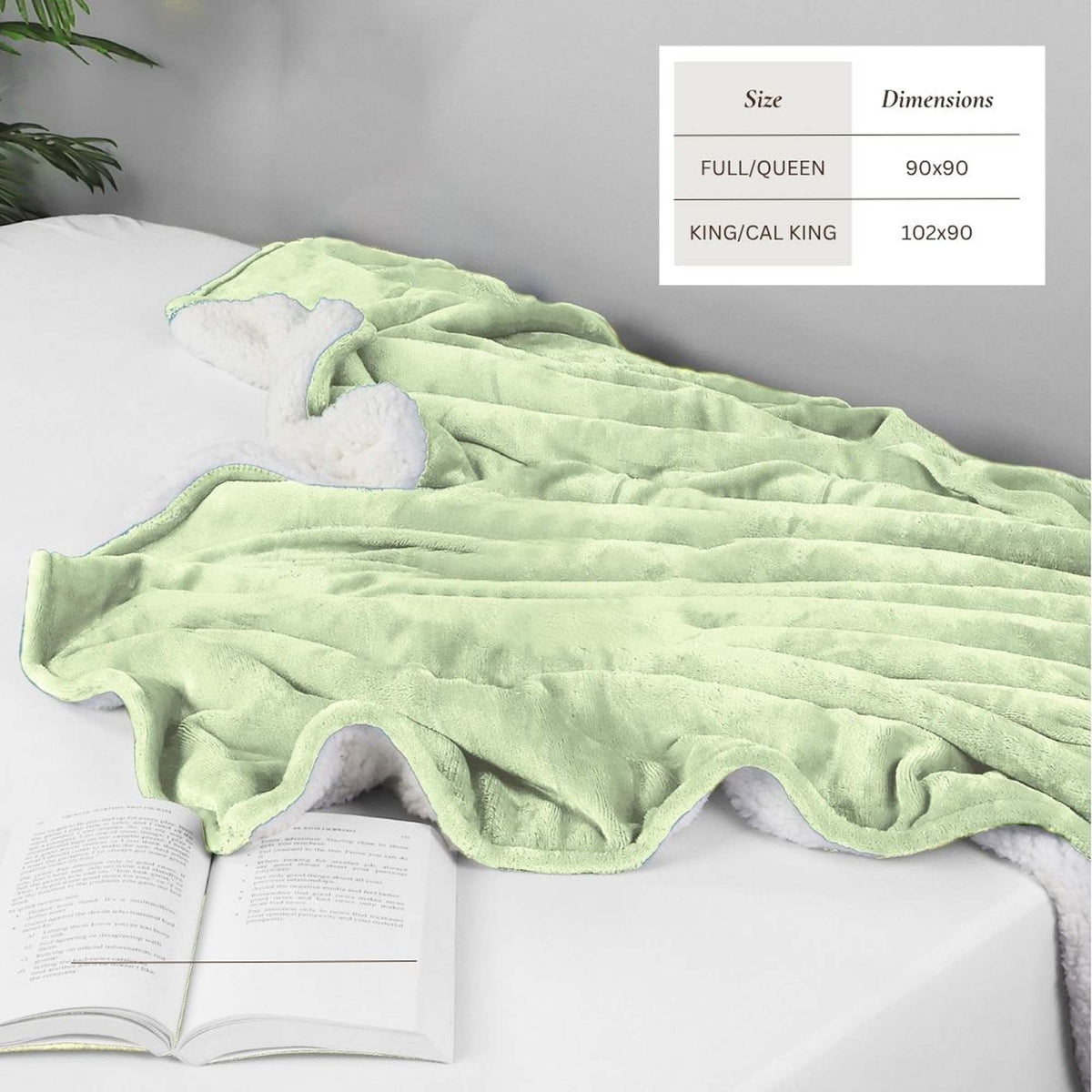 Velvet Plush Sherpa Bed Blanket - Sherpa Fleece, photo 62 of 69