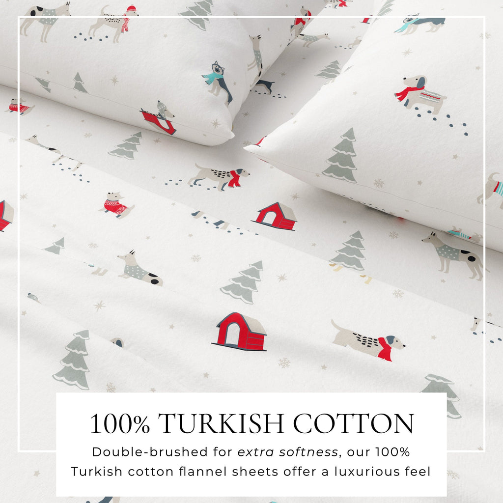 Turkish Cotton Christmas Flannel Sheet Set - Whittaker, photo 30 of 69