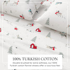 Turkish Cotton Christmas Flannel Sheet Set - Whittaker, photo 30 of 69