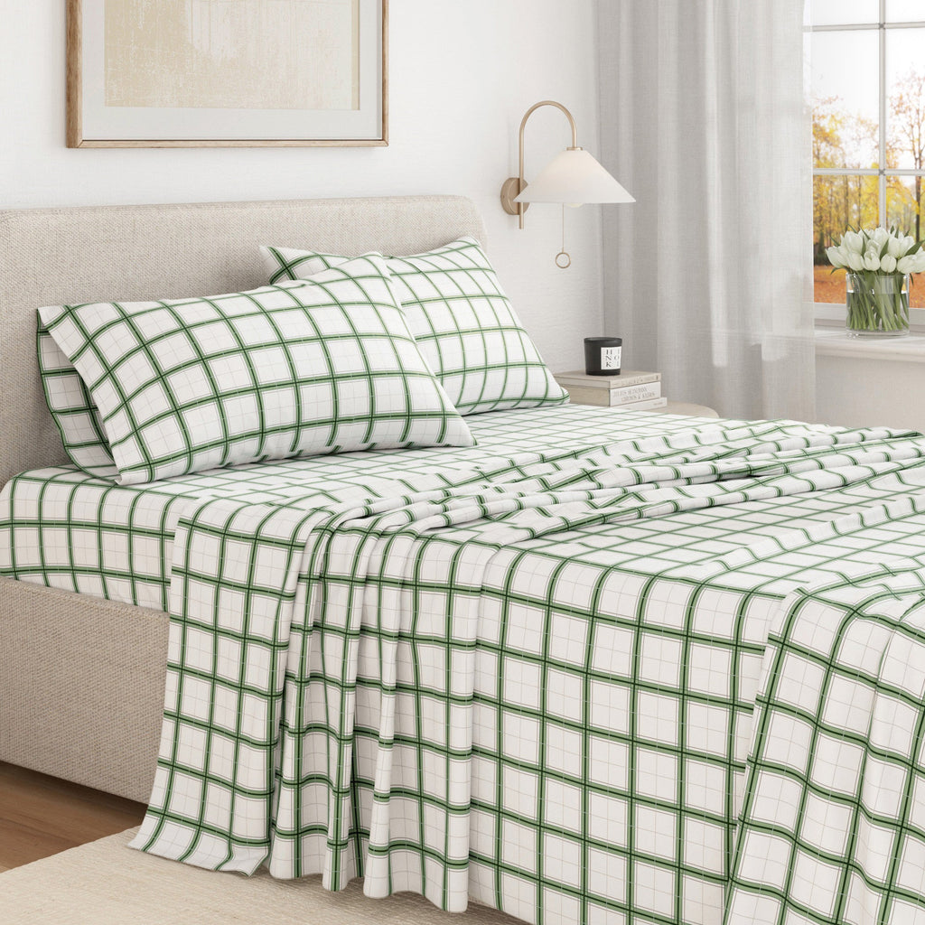 Turkish Cotton Flannel Sheet Set - Plaid & Stripe Collection, photo 17 of 30