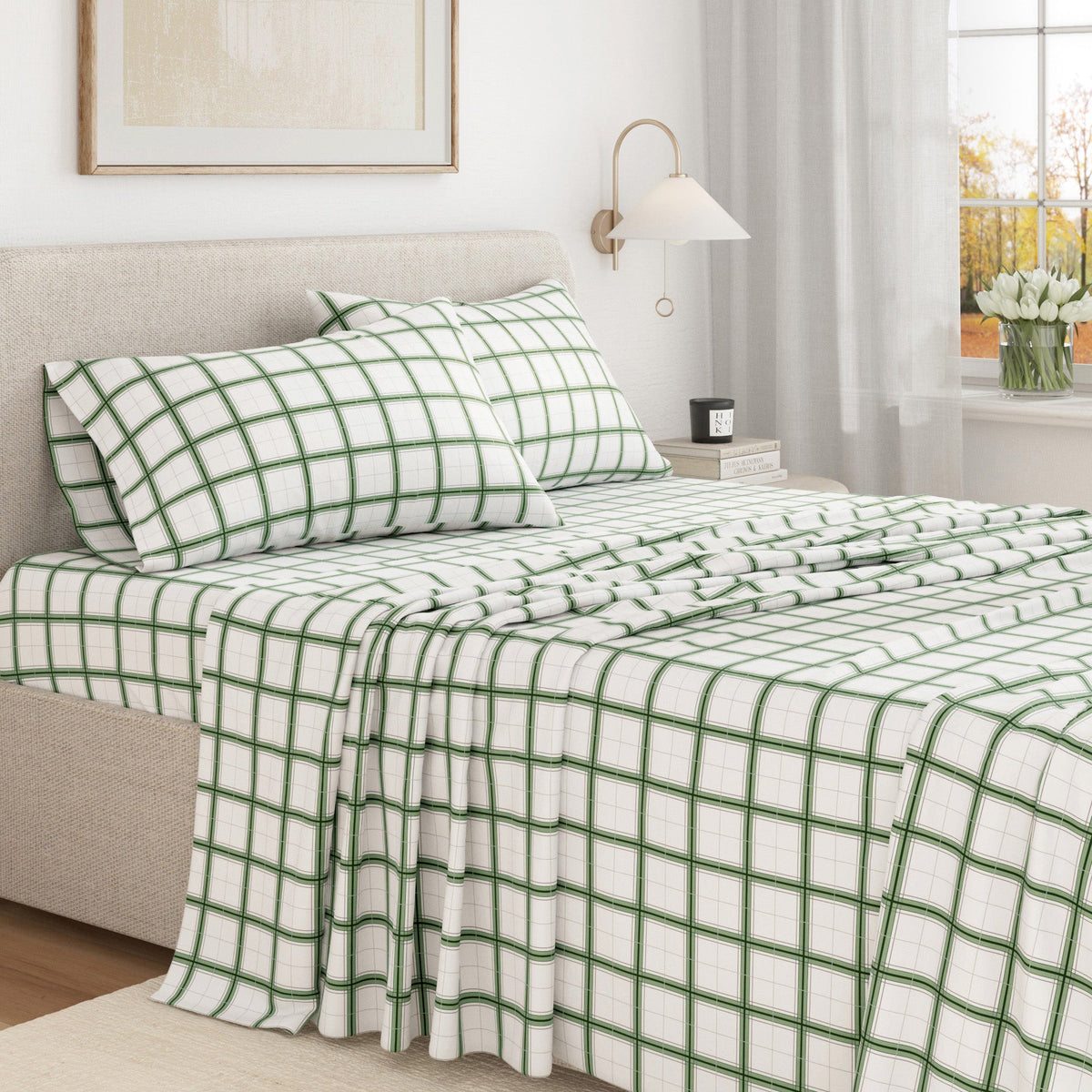 Turkish Cotton Flannel Sheet Set - Plaid & Stripe Collection, photo 17 of 30