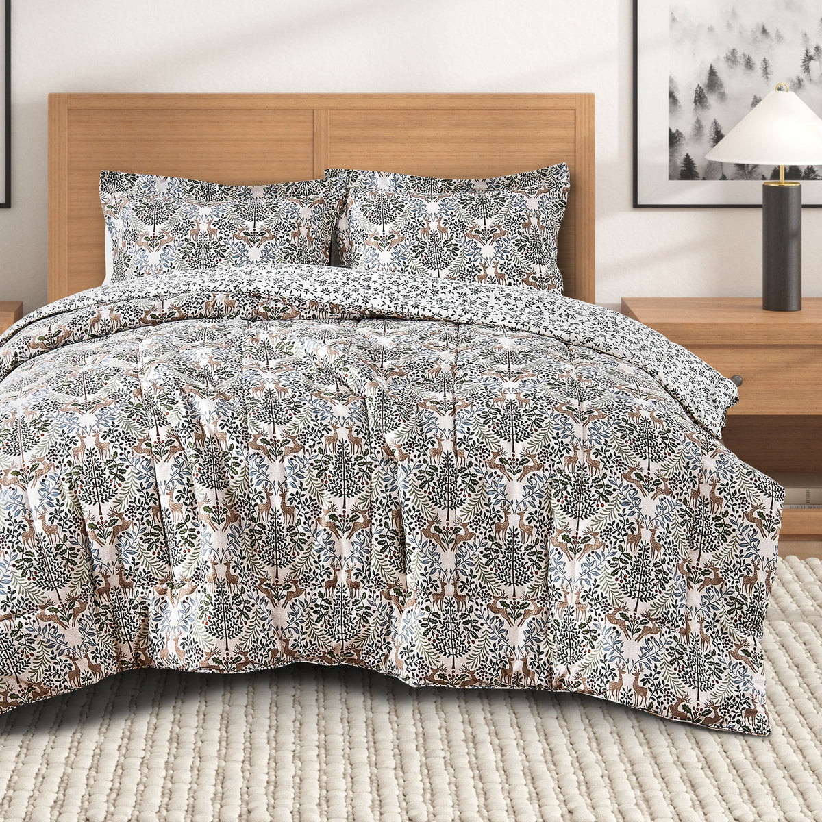 Reversible Christmas Comforter and Sham Set - Holiday Lodge, photo 103 of 120