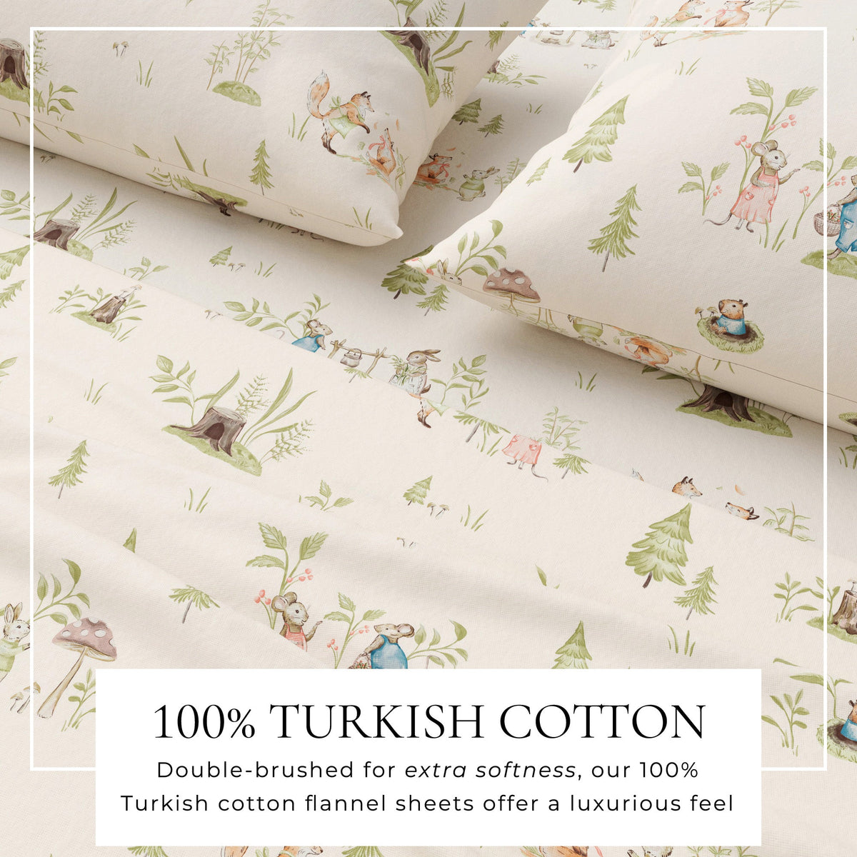 Turkish Cotton Flannel Sheet Set - Kids' Christmas, photo 2 of 12