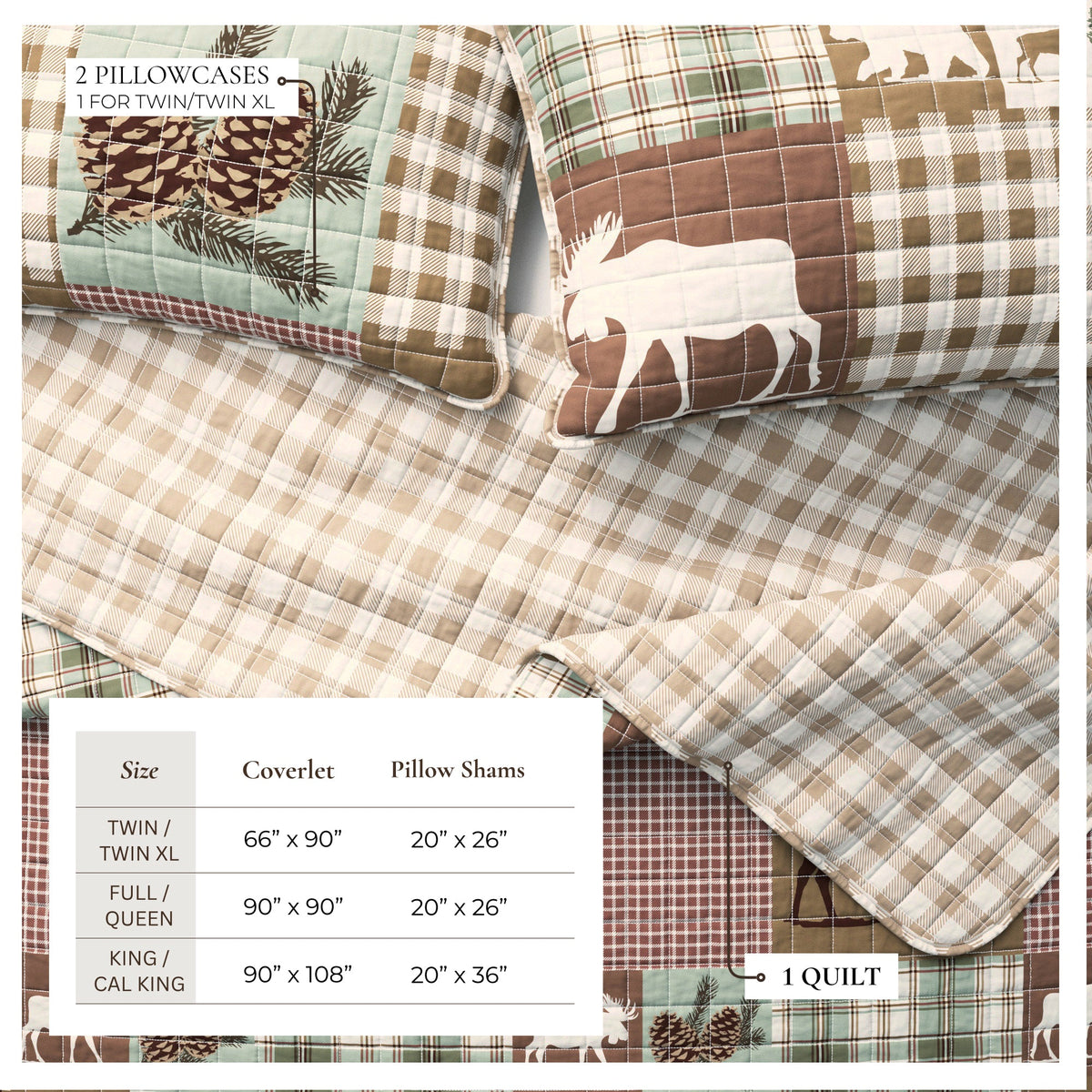 Rustic Landscape Quilt Set - Matthew Collection, photo 3 of 24