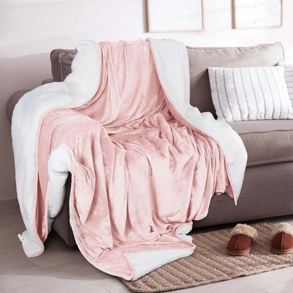 Velvet Plush Sherpa Bed Blanket - Sherpa Fleece, photo 17 of 69