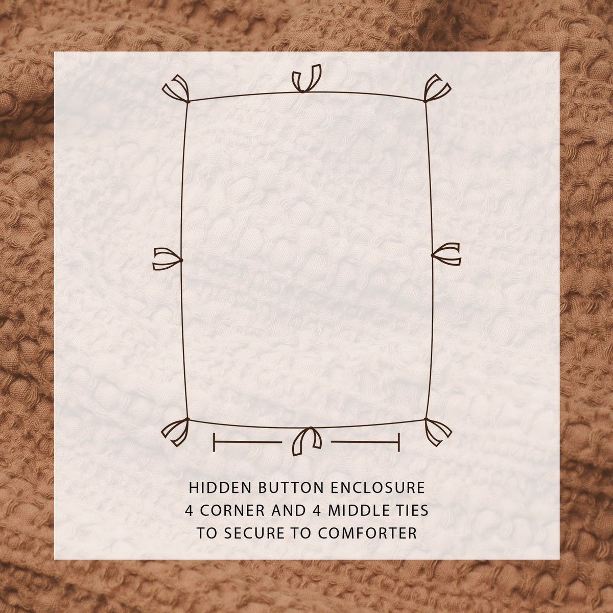 100% Cotton Honeycomb Waffle Duvet Set - Mattea, photo 23 of 42