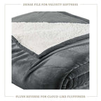 Velvet Plush Sherpa Bed Blanket - Sherpa Fleece, photo 34 of 69