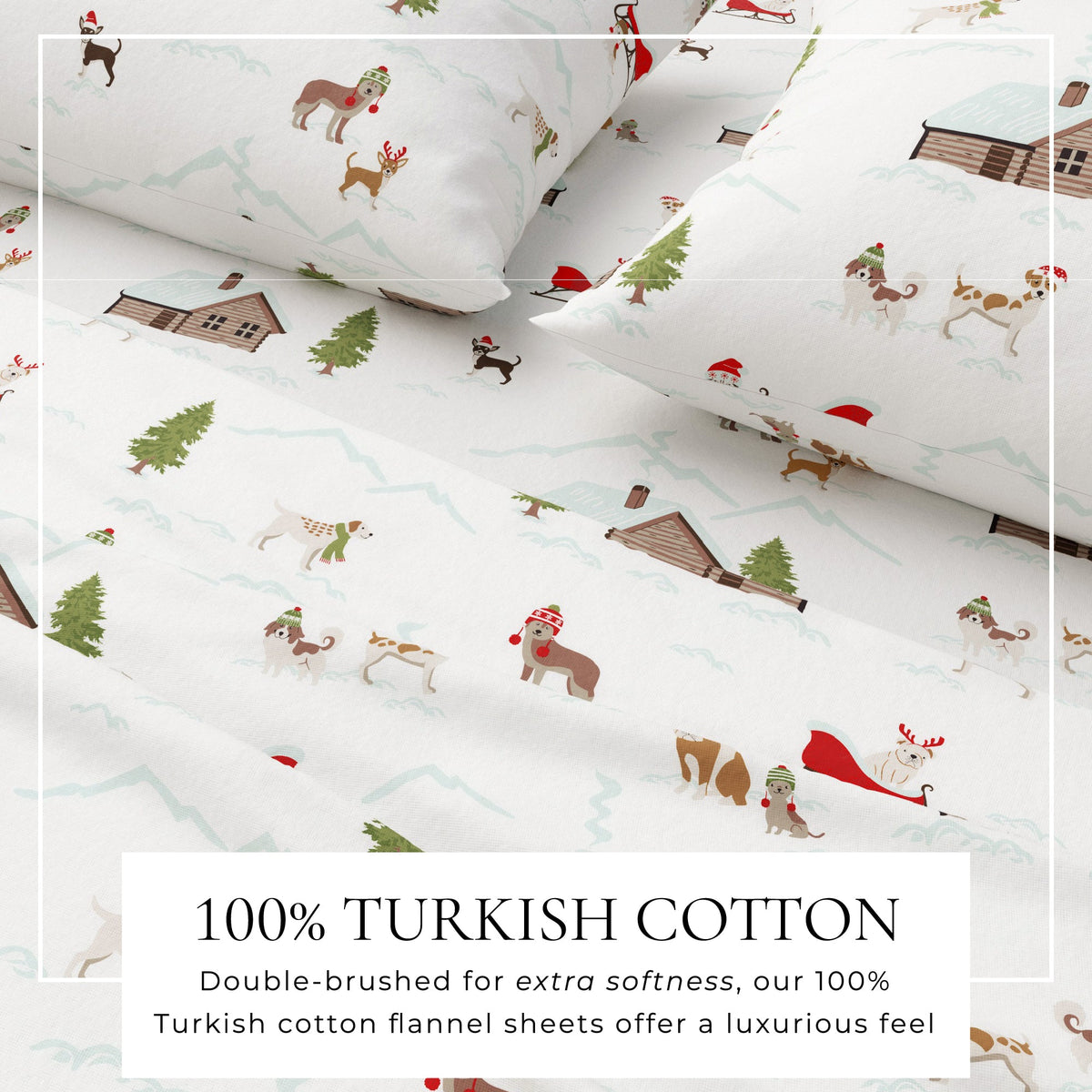 Turkish Cotton Christmas Flannel Sheet - Whittaker, photo 2 of 99