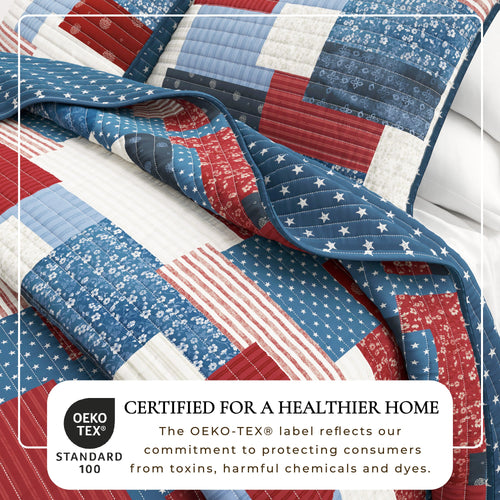 Americana Patchwork Quilt Set - Lowel Collection, photo 2 of 6