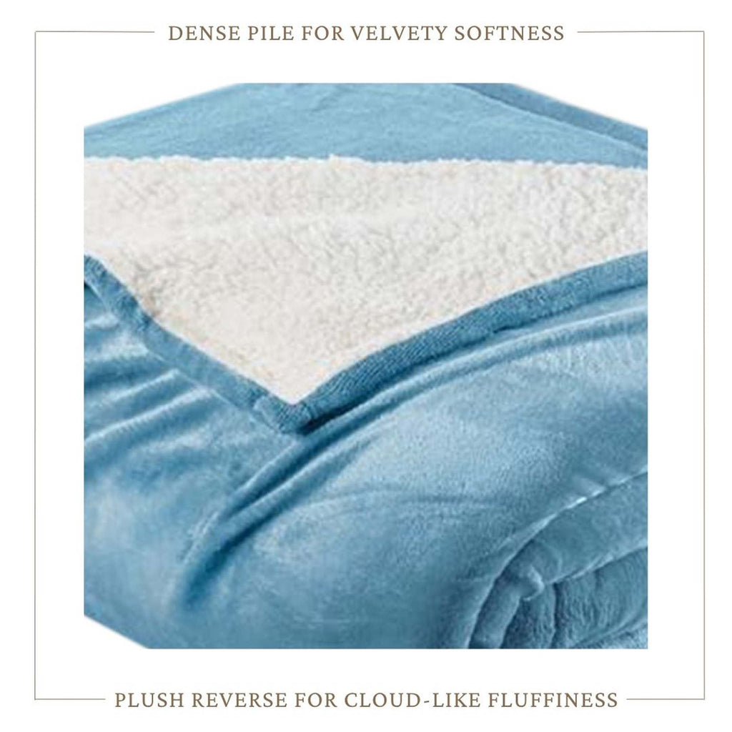 Velvet Plush Sherpa Bed Blanket - Sherpa Fleece, photo 25 of 69