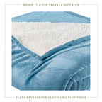 Velvet Plush Sherpa Bed Blanket - Sherpa Fleece, photo 25 of 69
