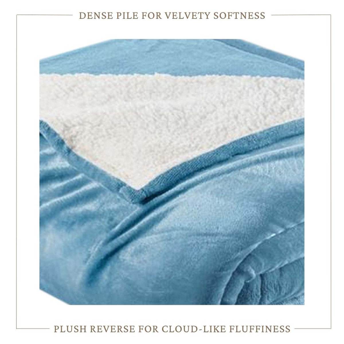 Velvet Plush Sherpa Bed Blanket - Sherpa Fleece, photo 25 of 69