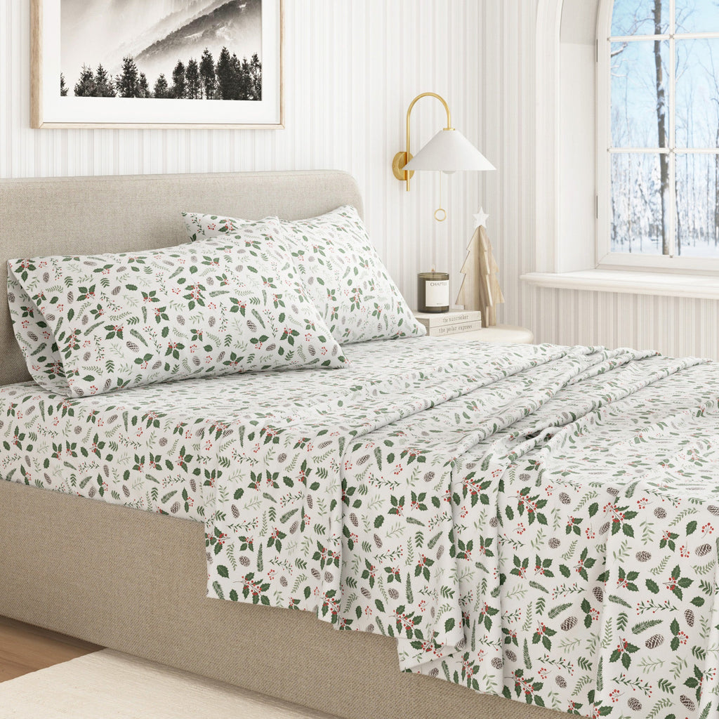 Turkish Cotton Christmas Flannel Sheet Set - Whittaker, photo 11 of 69