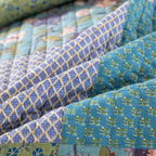 Tache Cotton Bohemian Tropical Calla Lily Quilted Patchwork Bedspread Set, photo 5 of 7
