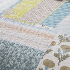 Tache 2-3 Piece Cotton Sky Breeze Pastel Blue Patchwork Quilt Set, photo 2 of 7