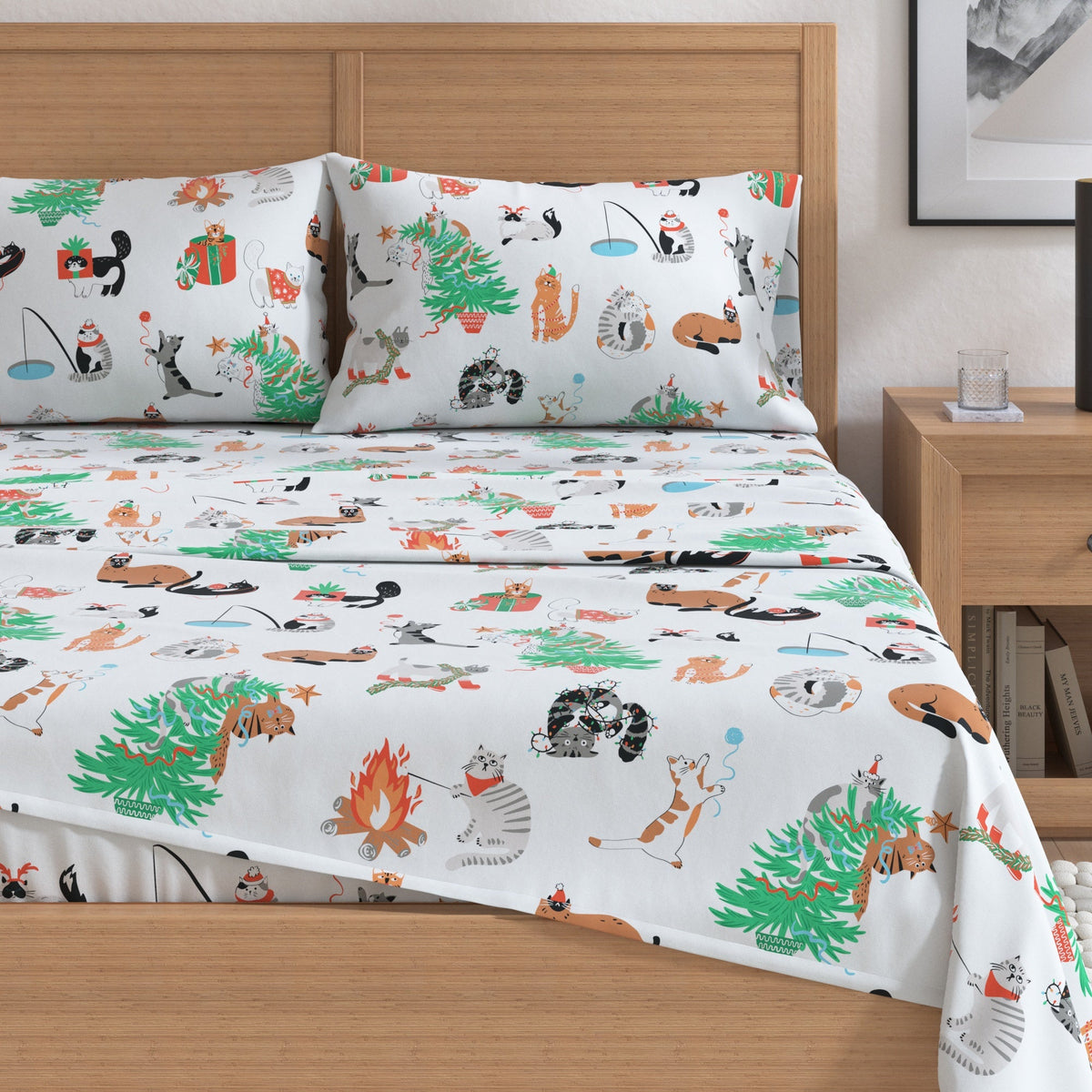 Turkish Cotton Christmas Flannel Sheet Set - Whittaker, photo 60 of 69