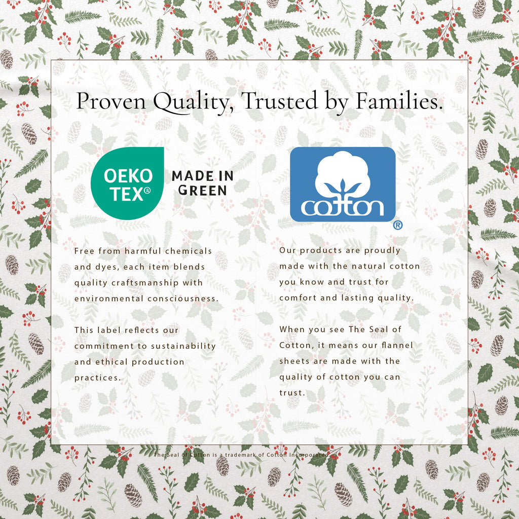 Turkish Cotton Christmas Flannel Sheet Set - Whittaker, photo 10 of 69