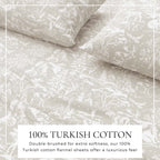 Turkish Cotton Flannel Sheet Set - Elevated Holiday, photo 20 of 48
