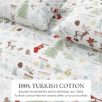 Turkish Cotton Christmas Flannel Sheet Set - Whittaker, photo 19 of 69