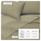 100% Cotton Honeycomb Waffle Garment Washed Quilt Set, photo 33 of 42