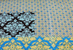 Tache Damask Ornate Baroque Teal Turquoise Blue Green Scalloped Quilt Set, photo 4 of 10