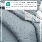 Floral Print & Scalloped Edge Cotton Quilt Set - Katrin Collection, photo 5 of 6