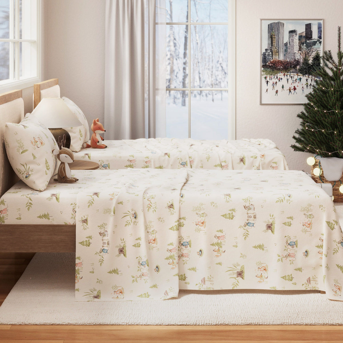 Turkish Cotton Flannel Sheet Set - Kids' Christmas, photo 5 of 12