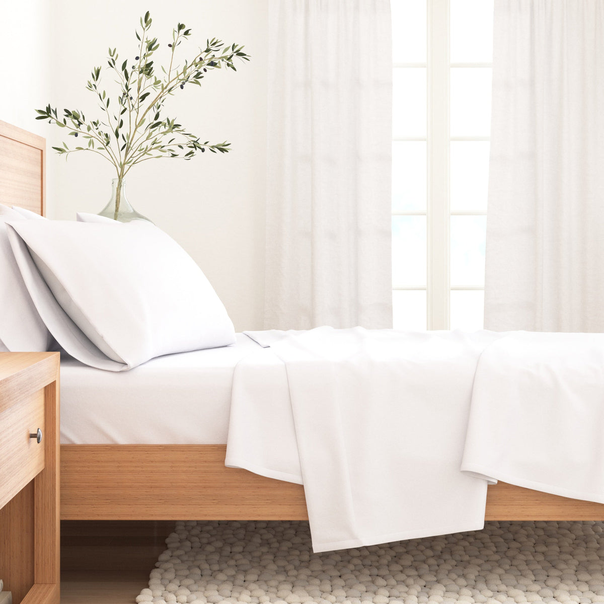 Cotton Solid Flannel Sheet - Nordic, photo 3 of 60
