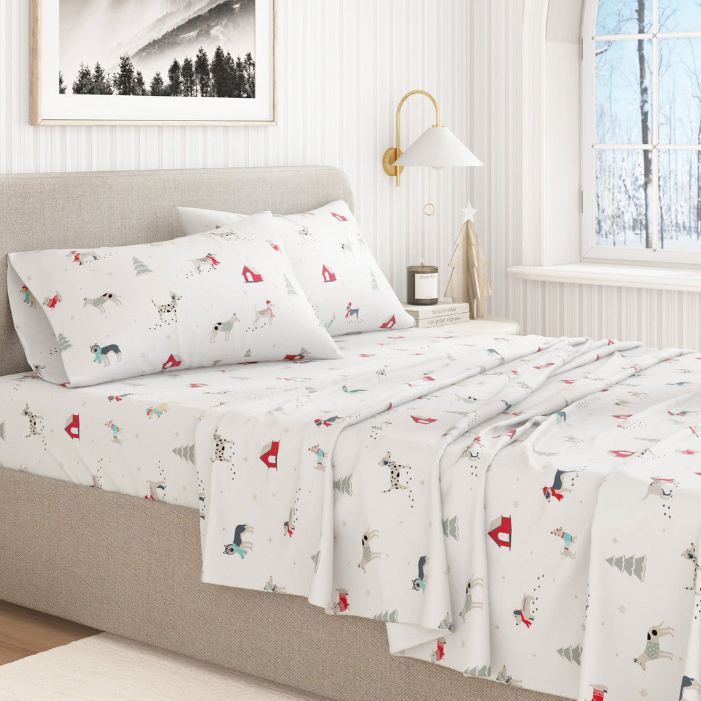 Turkish Cotton Christmas Flannel Sheet Set - Whittaker, photo 33 of 69