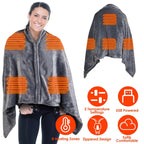 USB Heated Blanket Poncho Shawl Wrap Throw with Zipper, photo 6 of 12