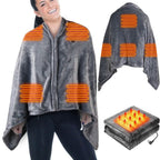 USB Heated Blanket Poncho Shawl Wrap Throw with Zipper, photo 2 of 12