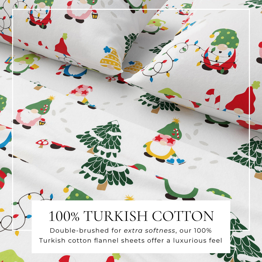 Turkish Cotton Christmas Flannel Sheet Set - Whittaker, photo 48 of 69