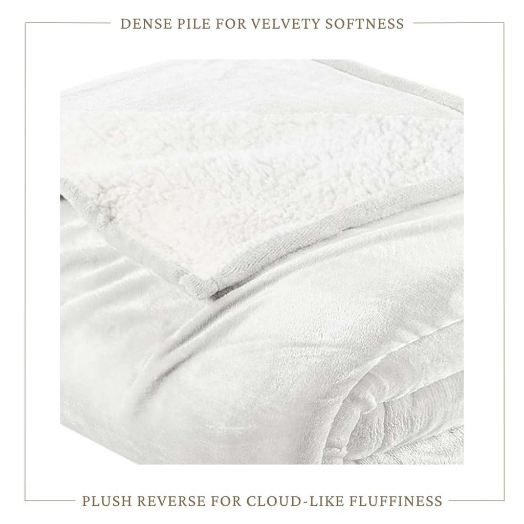 Velvet Plush Sherpa Bed Blanket - Sherpa Fleece, photo 5 of 69