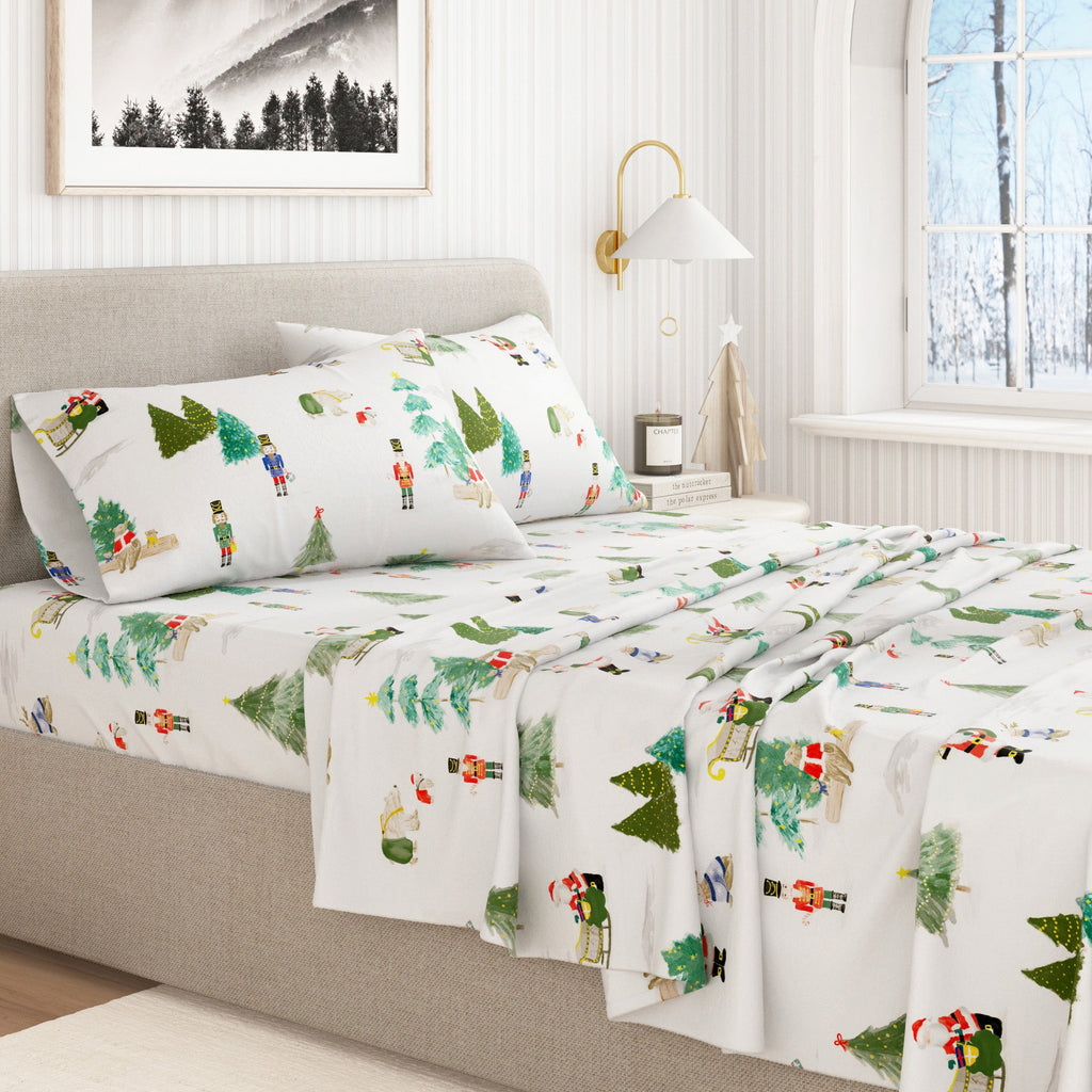 Turkish Cotton Christmas Flannel Sheet Set - Whittaker, photo 57 of 69